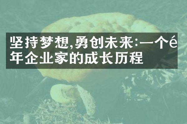 坚持梦想,勇创未来:一个青年企业家的成长