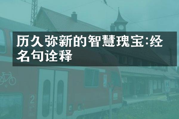历久弥新的智慧瑰宝:经典名句诠释