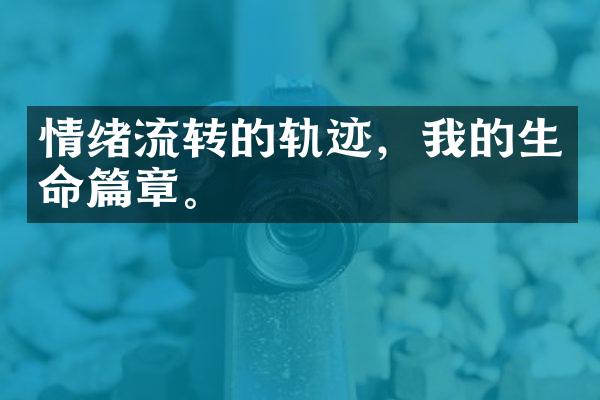 情绪流转的轨迹，我的生命篇章。