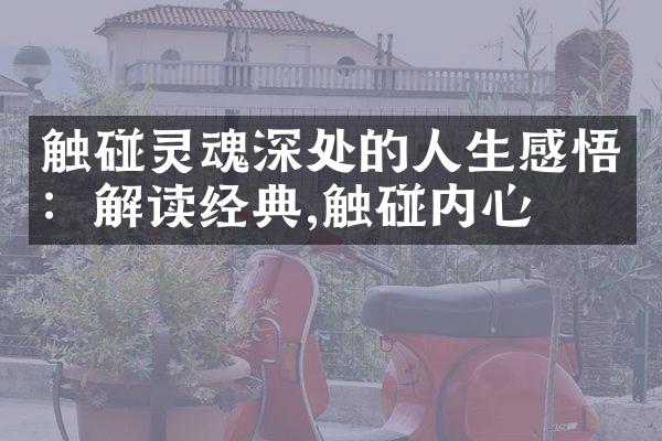 触碰灵魂深处的人生感悟：解读经典,触碰内心