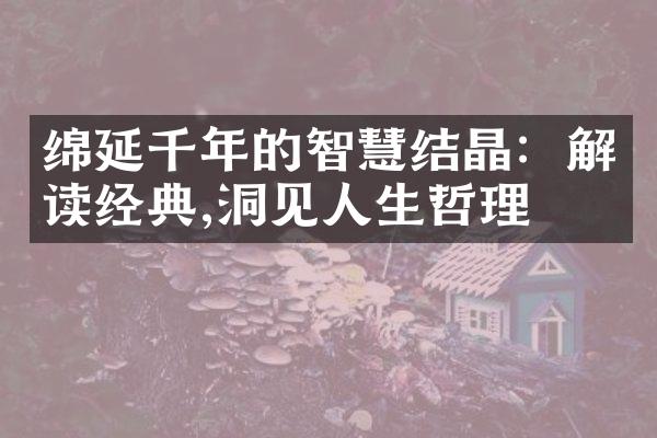 绵延千年的智慧结晶：解读经典,洞见人生哲理