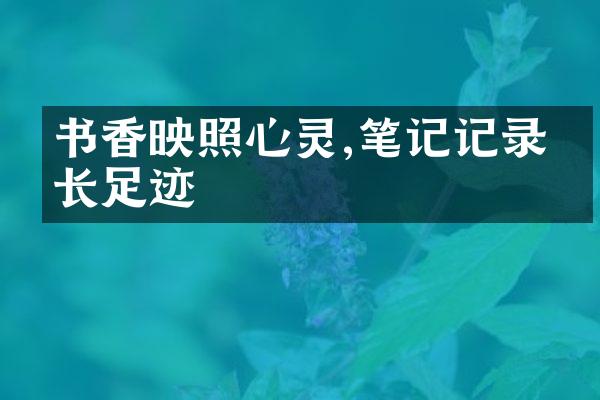书香映照心灵,笔记记录成长足迹