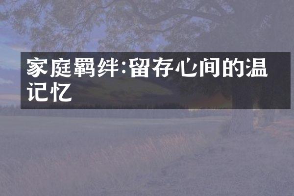 家庭羁绊:留存心间的温暖记忆