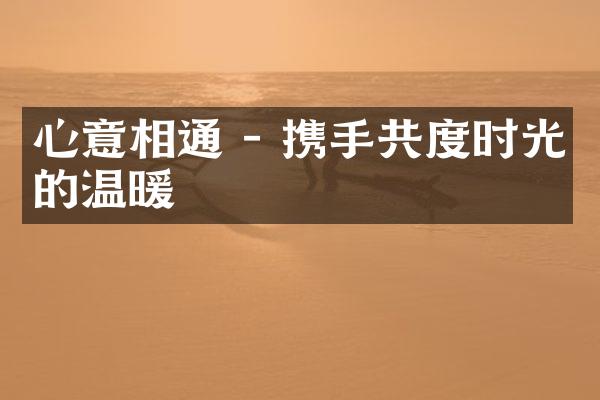 心意相通 - 携手共度时光的温暖