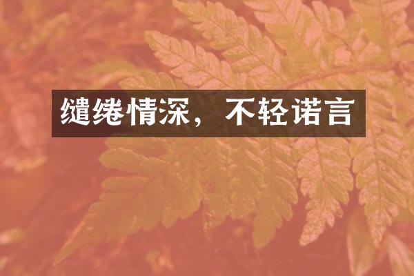 缱绻情深，不轻诺言
