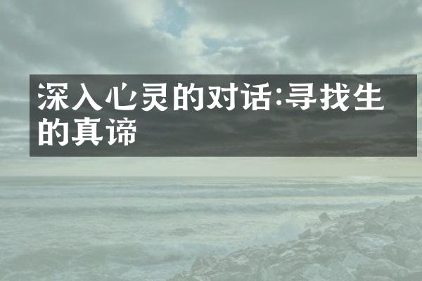 深入心灵的对话:寻找生命的真谛