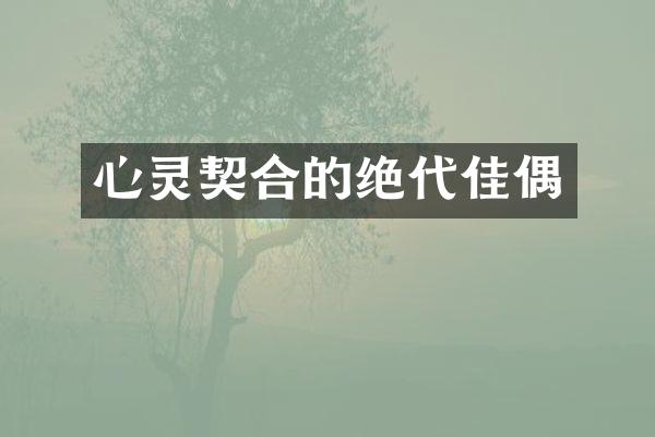 心灵契合的绝代佳偶