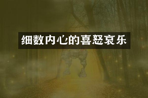 细数内心的喜怒哀乐