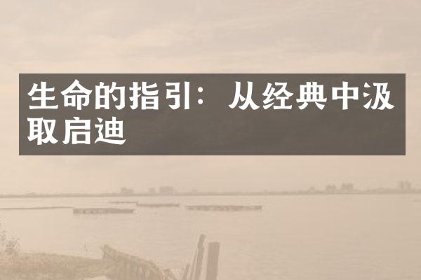 生命的指引：从经典中汲取启迪