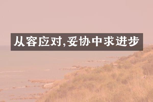 从容应对,妥协中求进步