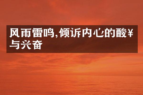 风雨雷鸣,倾诉内心的酸楚与兴奋