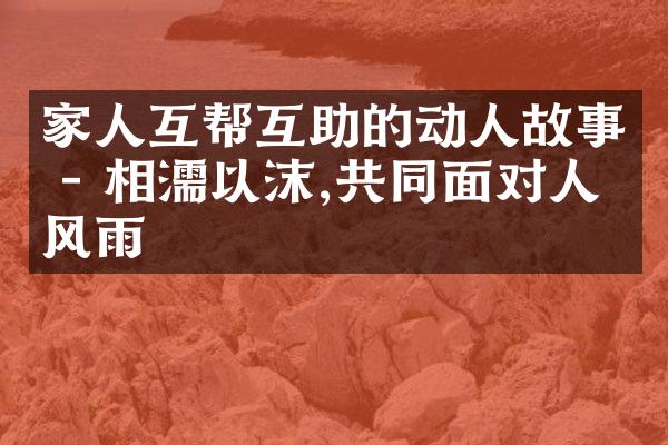 家人互帮互助的动人故事 - 相濡以沫,共同面对人生风雨