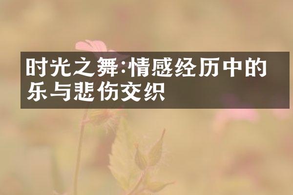 时光之舞:情感经历中的欢乐与悲伤交织