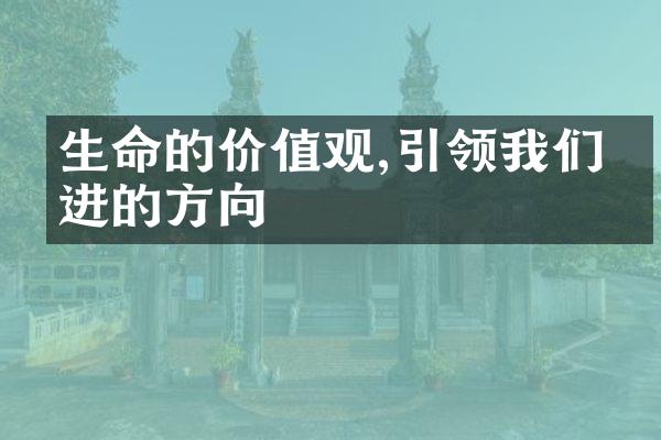 生命的,引领我们前进的方向