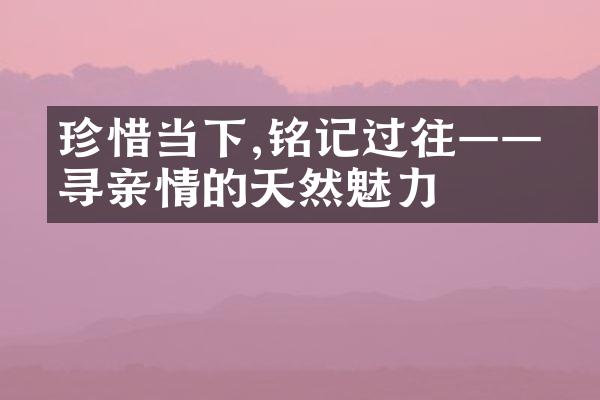 珍惜当下,铭记过往——探寻亲情的天然魅力