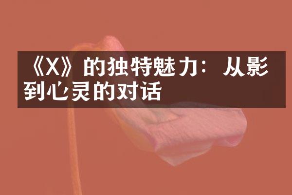 《X》的独特魅力:从影像到心灵的对话