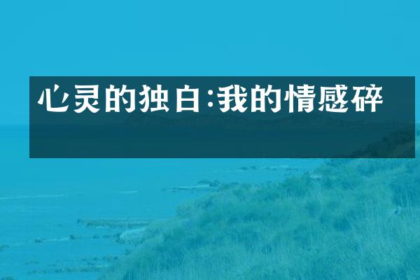 心灵的独白:我的情感碎片