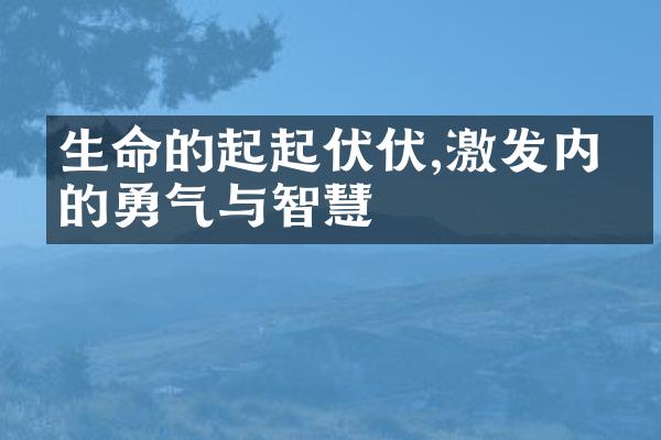 生命的起起伏伏,激发内心的勇气与智慧