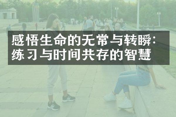 感悟生命的无常与转瞬:练与时间共存的智慧