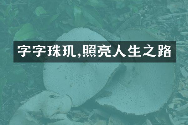 字字珠玑,照亮人生之路