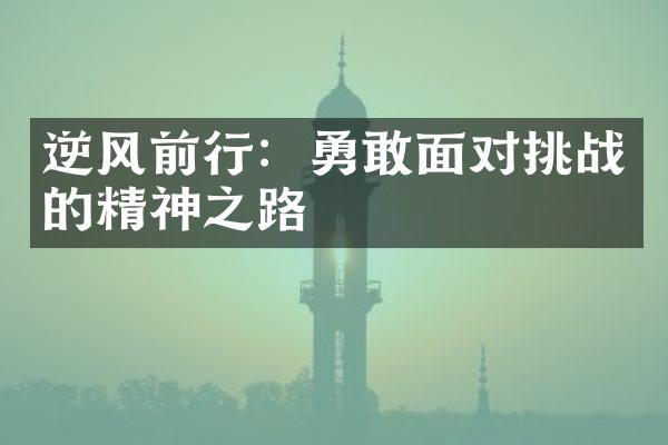 逆风前行:勇敢面对挑战的精神之路