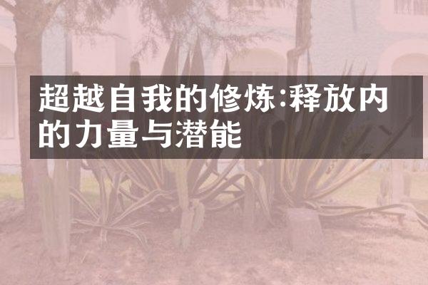 超越自我的修炼:释放内心的力量与潜能