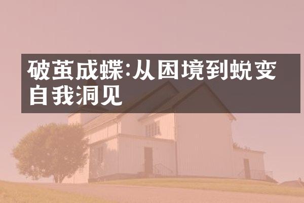 破茧成蝶:从困境到蜕变的自我洞见