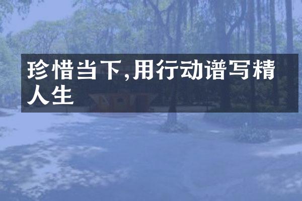 珍惜当下,用行动谱写精彩人生