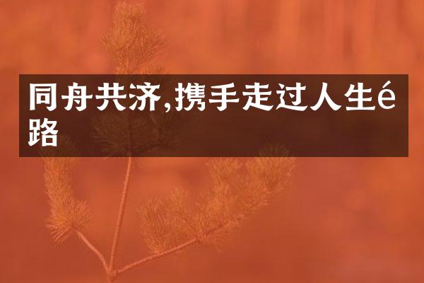 同舟共济,携手走过人生道路