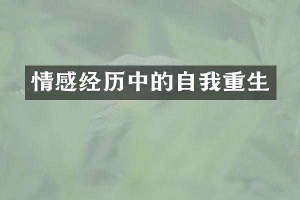 情感经历中的自我重生