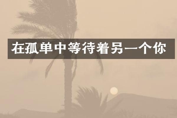 在孤单中等待着另一个你