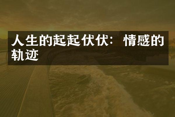 人生的起起伏伏:情感的轨迹