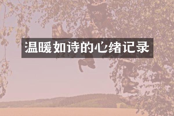 温暖如诗的心绪记录