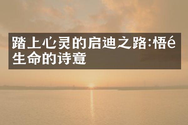 踏上心灵的启迪之路:悟透生命的诗意