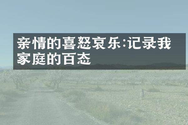 亲情的喜怒哀乐:记录我们家庭的百态