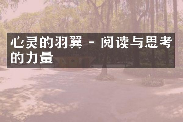 心灵的羽翼 - 阅读与思考的力量