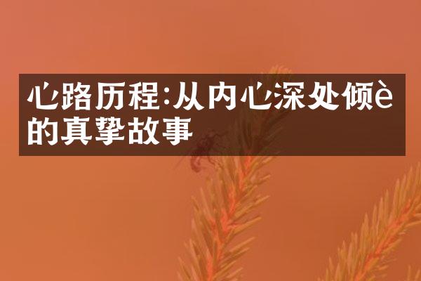 心路:从内心深处倾诉的真挚故事