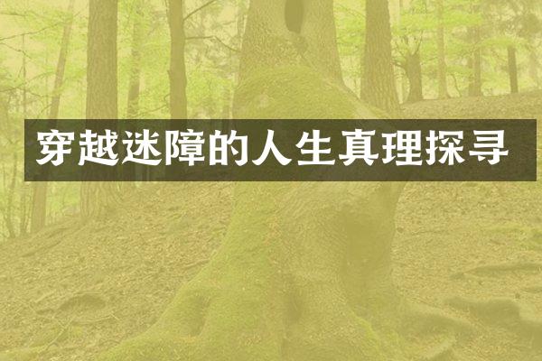 穿越迷障的人生真理探寻