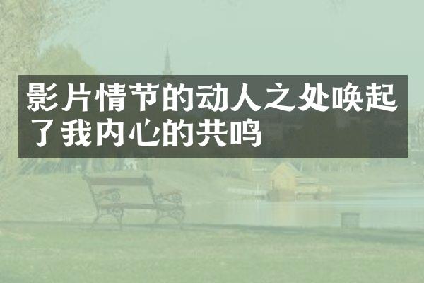 影片情节的动人之处唤起了我内心的共鸣