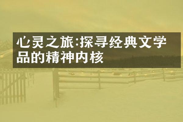 心灵之旅:探寻经典文学作品的精神内核