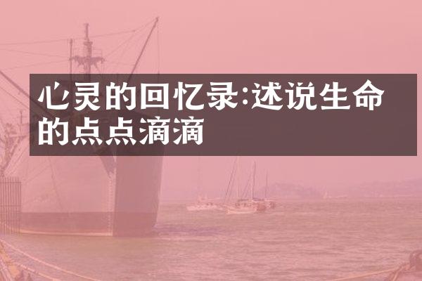 心灵的回忆录:述说生命中的点点滴滴