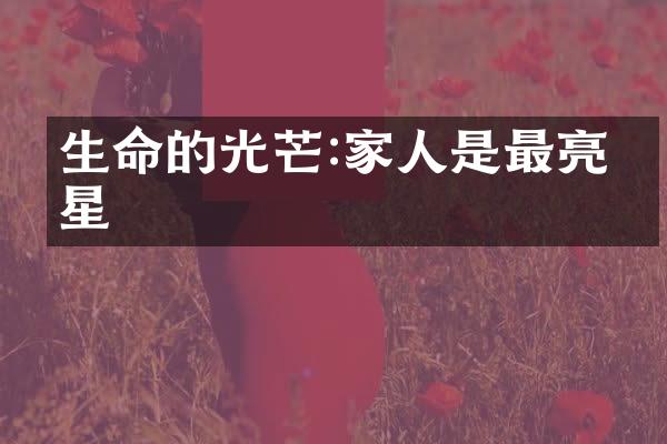 生命的光芒:家人是最亮的星