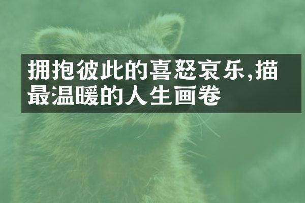 拥抱彼此的喜怒哀乐,描绘最温暖的人生画卷