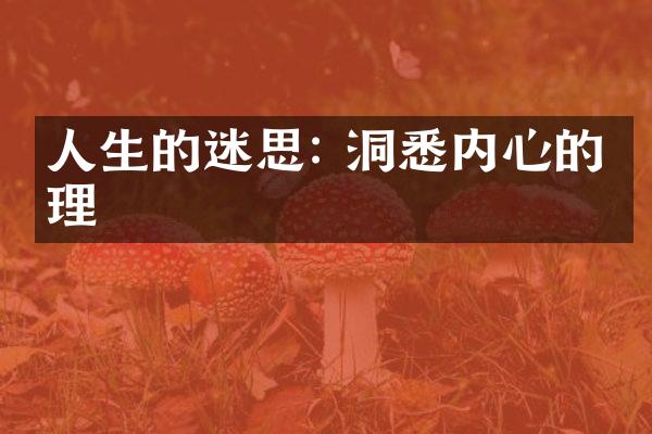 人生的迷思: 洞悉内心的真理