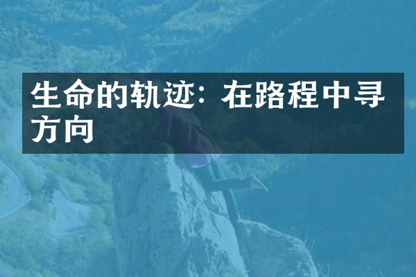 生命的轨迹: 在路程中寻找方向