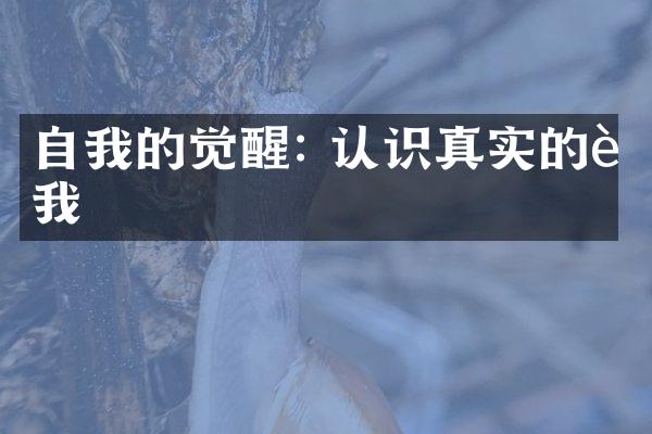 自我的觉醒: 认识真实的自我