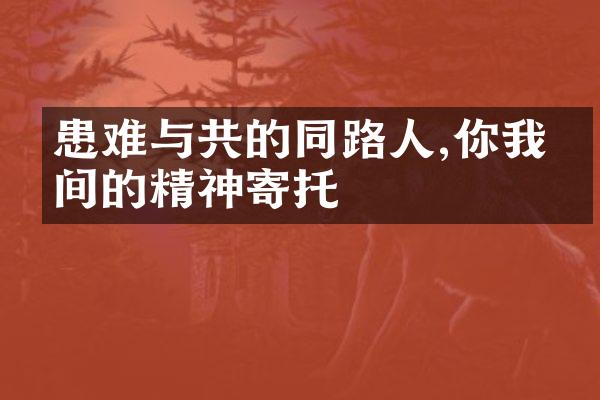 患难与共的同路人,你我之间的精神寄托