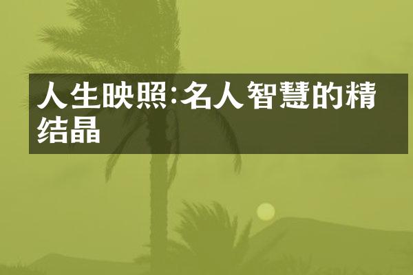人生映照:名人智慧的精华结晶