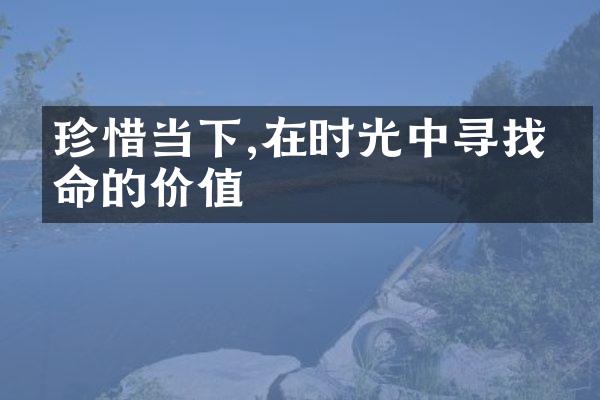 珍惜当下,在时光中寻找生命的价值