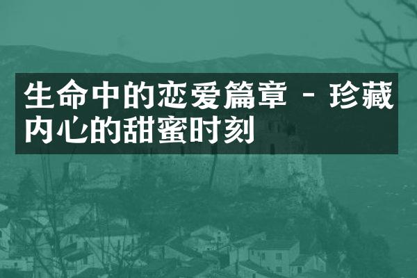 生命中的恋爱篇章 - 珍藏内心的甜蜜时刻